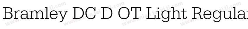Bramley DC D OT Light Regular字体转换